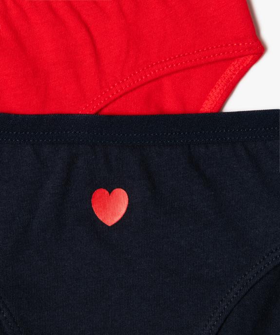 Culottes avec motifs coeurs fille (lot de 3) vue3 - GEMO 4G FILLE - GEMO