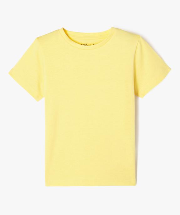 Tee-shirt à manches courtes en coton uni garçon vue1 - GEMO (ENFANT) - GEMO