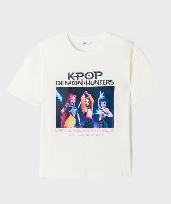 Tee-shirt col rond imprimé fille - KPOP DEMON HUNTERS vue1 - KPOP DEMON HUNTERS - GEMO