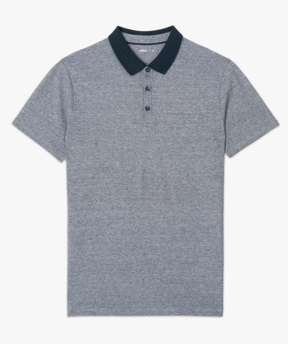 Polo homme à fines rayures et manches courtes vue4 - GEMO (HOMME) - GEMO