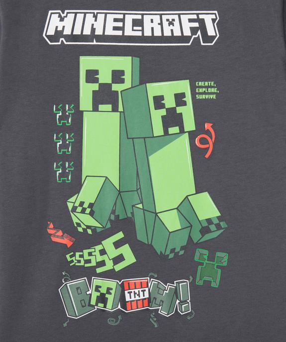 Pyjashort bicolore avec motif jeu de construction garçon - Minecraft vue2 - MINECRAFT - GEMO