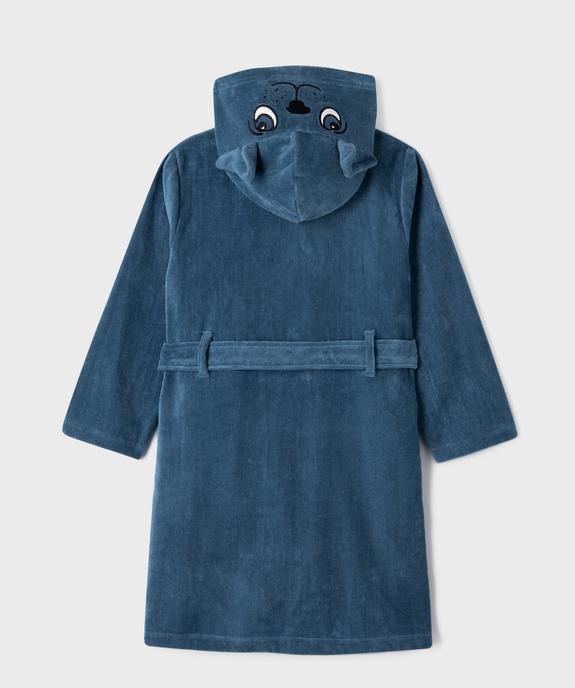 Robe de chambre à capuche motif chien garçon vue4 - GEMO 4G GARCON - GEMO