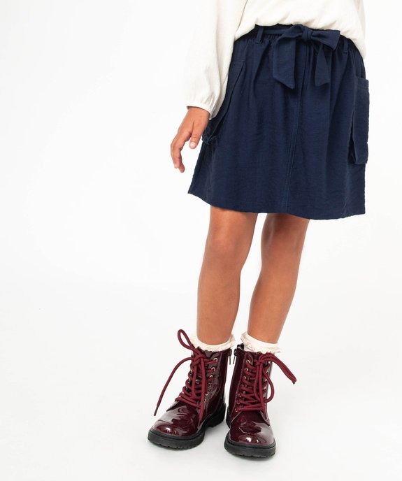 Jupe ample avec poches sur les cotés fille vue1 - GEMO (ENFANT) - GEMO