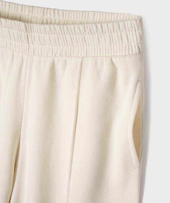 Pantalon de jogging coupe large taille élastique fille vue3 - GEMO 4G FILLE - GEMO