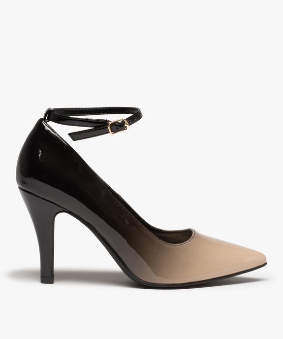 Escarpins femme à talon aiguille dessus verni vue1 - GEMO(URBAIN) - GEMO