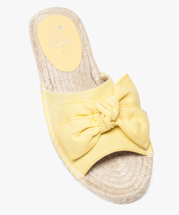 Mules ouvertes femme avec noeud sur le dessus et semelle corde vue5 - GEMO (CASUAL) - GEMO