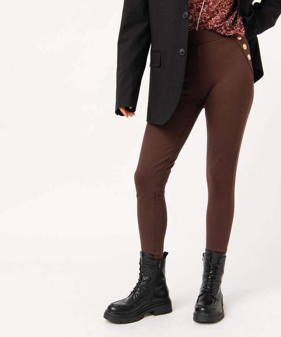 Leggings avec boutons sur les hanches femme vue2 - GEMO(FEMME PAP) - GEMO