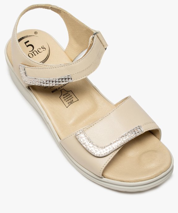 Sandales femme confort à brides scratch – 5 Zones vue5 - 5 REFLEX ZONES - GEMO