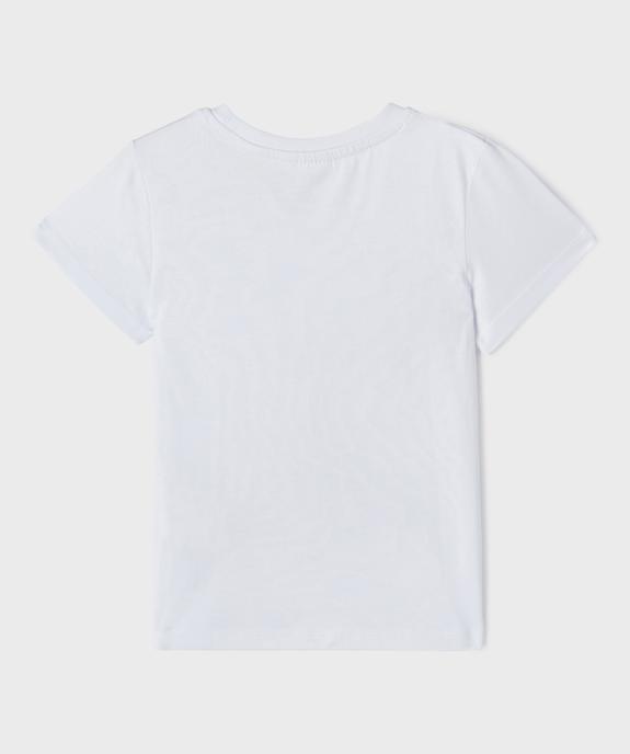 Tee-shirt manches courtes avec motif pailleté fille - La Reine des Neiges vue3 - REINE DES NEIGE - GEMO