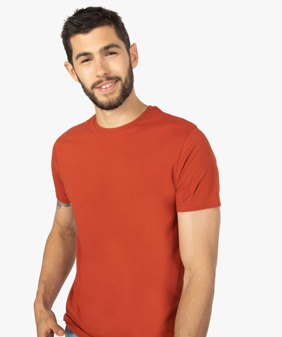 Tee-shirt homme à manches courtes uni vue2 - GEMO 4G HOMME - GEMO