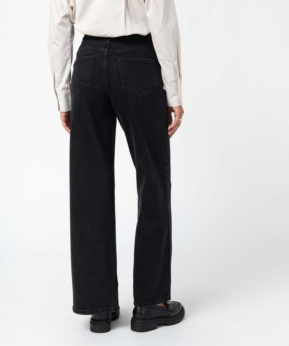 Jean femme « wide leg » taille haute légèrement délavé vue3 - GEMO(FEMME PAP) - GEMO