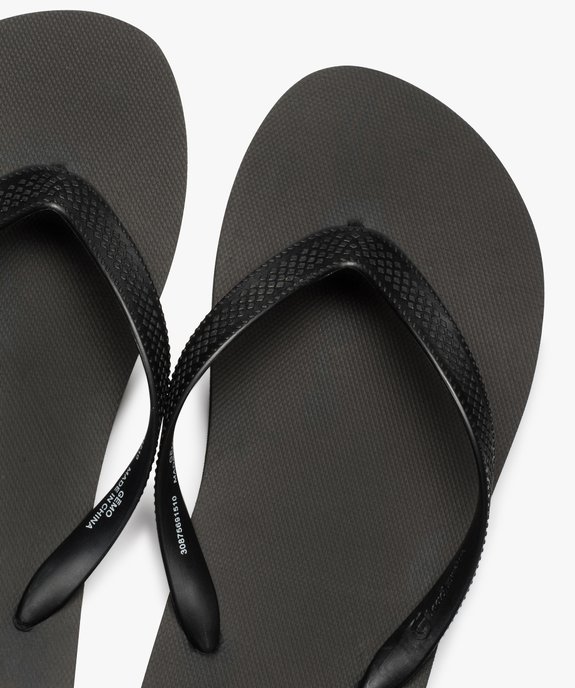 Tongs homme unies vue3 - GEMO (PLAGE) - GEMO