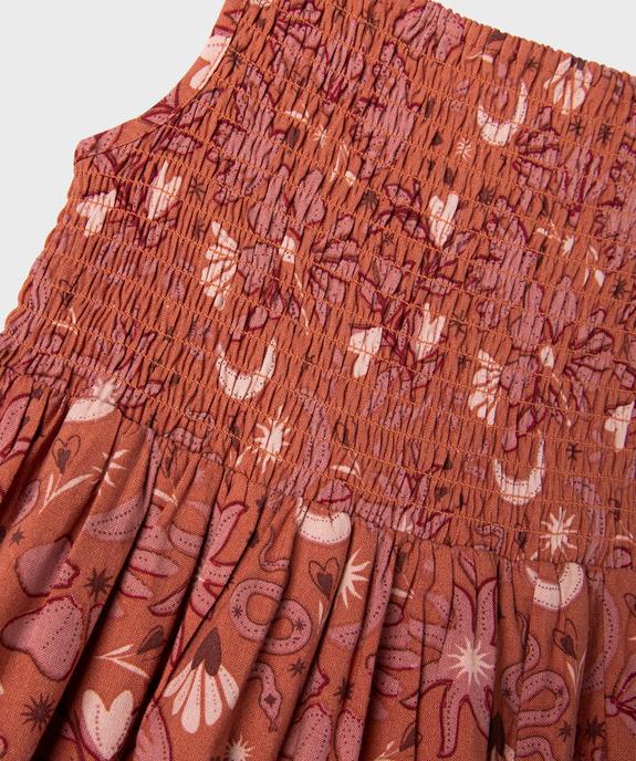 Robe à bretelles, smocks et volants fille vue3 - GEMO 4G FILLE - GEMO