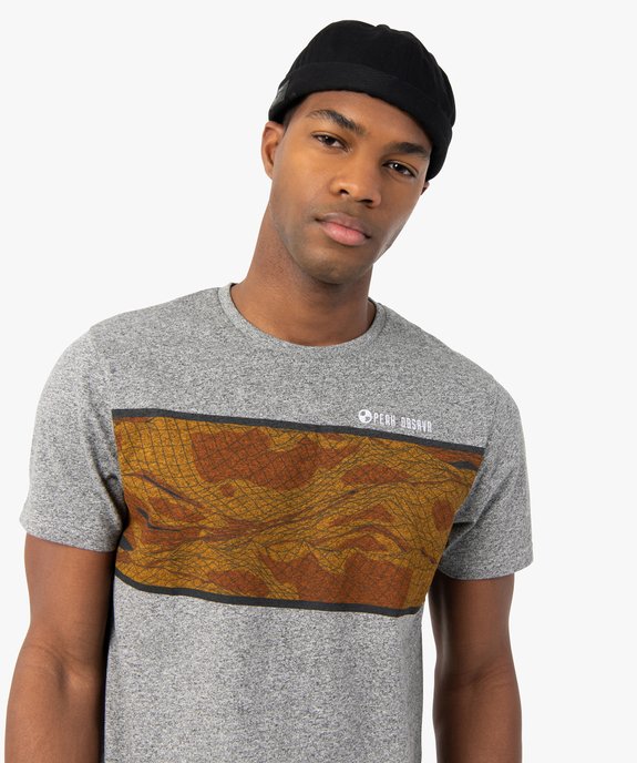 Tee-shirt homme avec motif abstrait vue2 - GEMO (HOMME) - GEMO