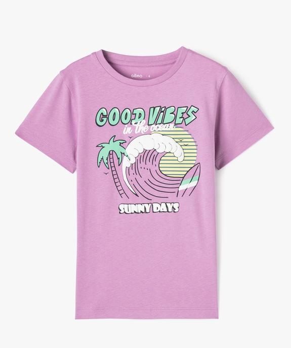 Tee-shirt manches courtes à motifs garçon vue1 - GEMO (ENFANT) - GEMO