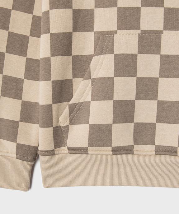Sweat à capuche imprimé intérieur molletonné garçon vue3 - GEMO (JUNIOR) - GEMO