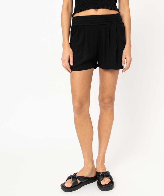 Short femme ample avec ceinture effet drapé vue1 - GEMO 4G FEMME - GEMO