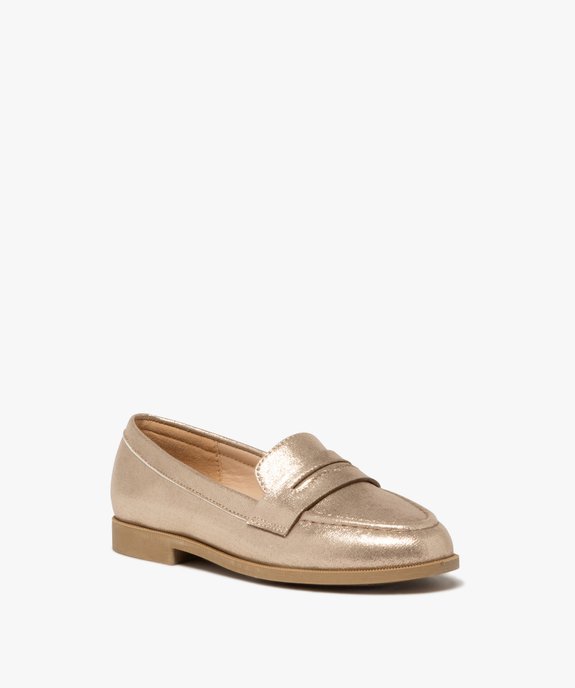 Mocassins fille unis à paillettes vue2 - GEMO (ENFANT) - GEMO