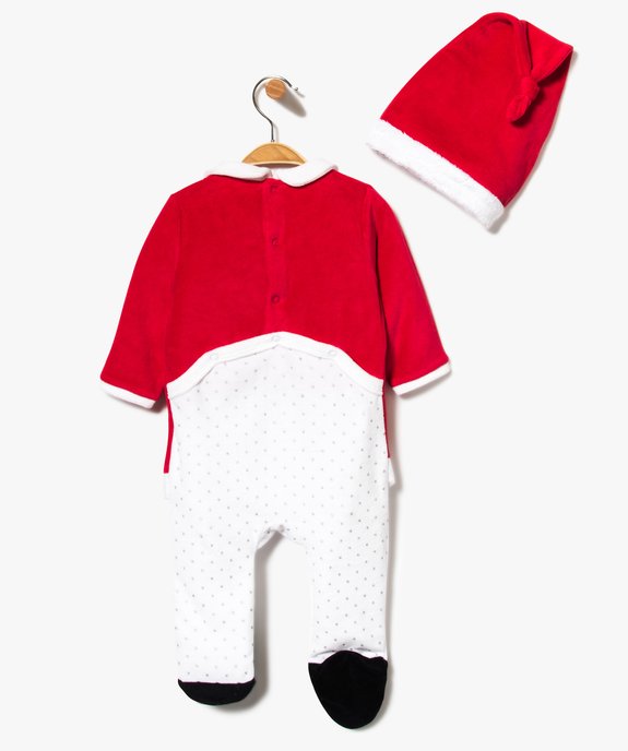 Pyjama bébé fille spécial Noël avec bonnet vue2 - GEMO(BB COUCHE) - GEMO