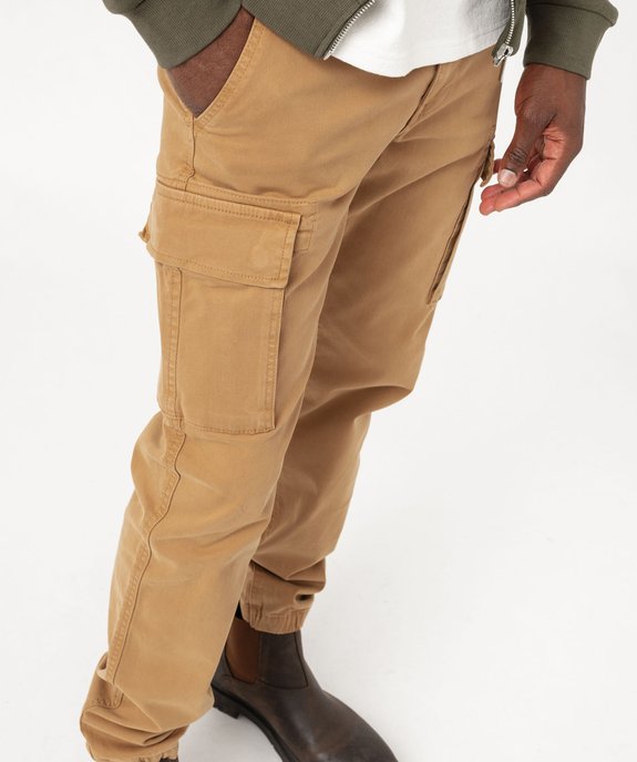 Pantalon cargo coupe straight en coton stretch homme vue2 - GEMO (HOMME) - GEMO