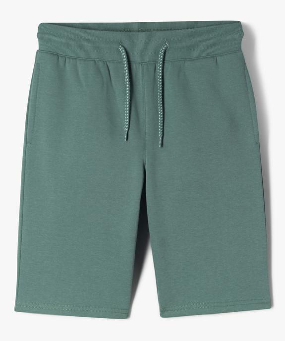 Bermuda en jersey molletonné et taille élastiquée garçon vue1 - GEMO (JUNIOR) - GEMO