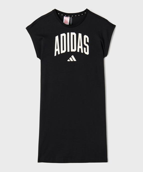 Robe tee-shirt en coton avec inscription et logo fille - Adidas vue1 - ADIDAS - GEMO