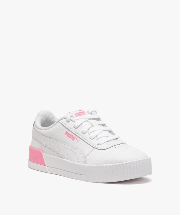 Tennis fille à semelle bicolore et lacets - Puma vue2 - PUMA - GEMO