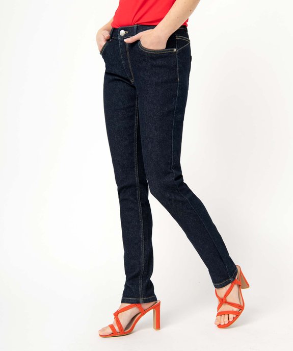 Jean femme coupe Slim coloris délavé vue5 - GEMO 4G FEMME - GEMO