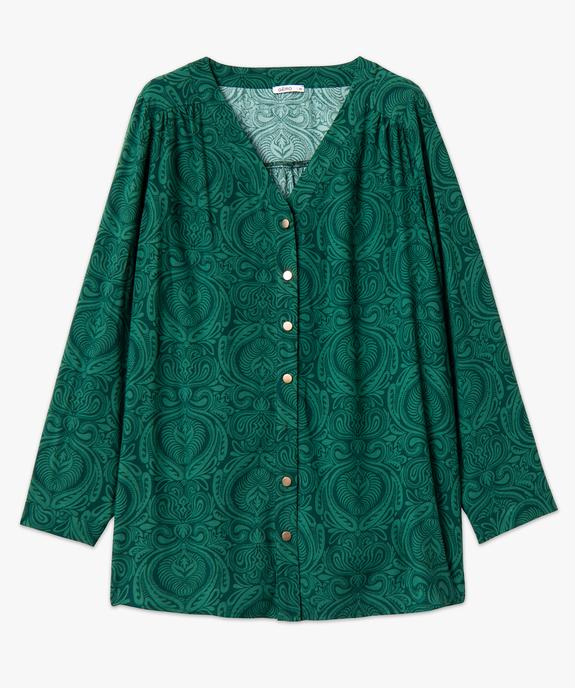 Chemise à manches longues imprimée femme grande taille vue4 - GEMO 4G GT - GEMO