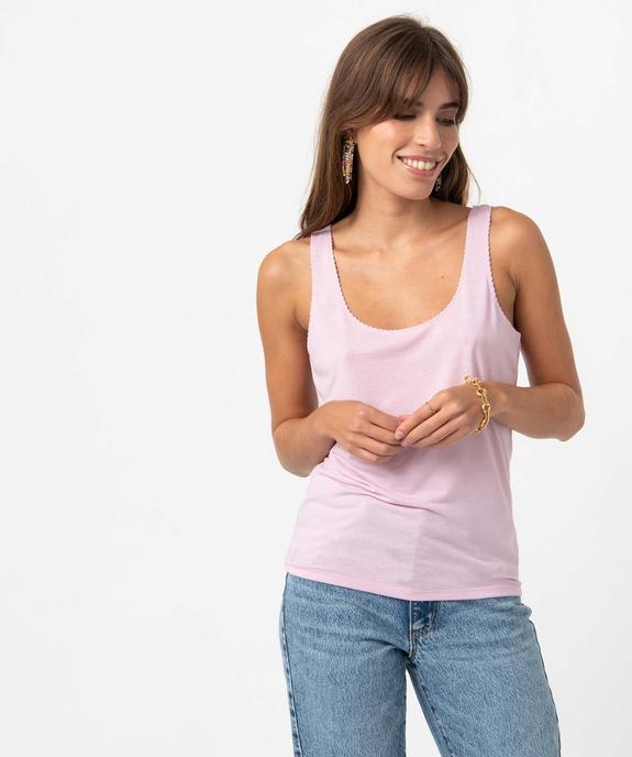 Débardeur femme avec emmanchures festonnées vue5 - GEMO(FEMME PAP) - GEMO