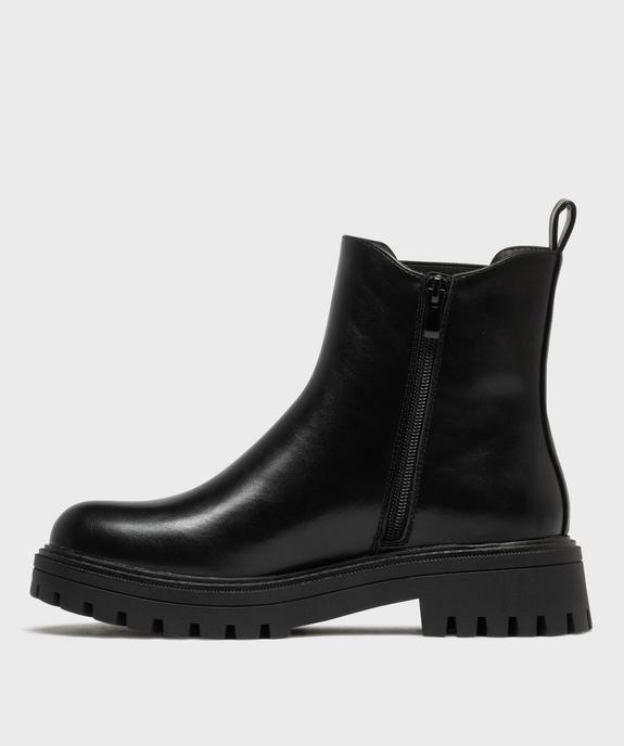Boots crantés avec élastique latéral femme - 5 Miles vue3 - 5 MILES - GEMO