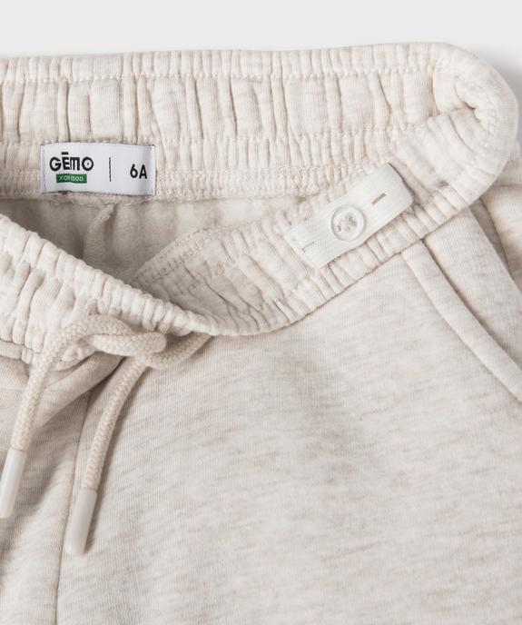 Pantalon de jogging avec taille ajustable fille vue2 - GEMO 4G FILLE - GEMO