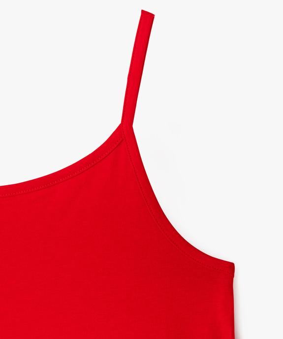 Débardeur en coton extensible à fines bretelles fille vue2 - GEMO 4G FILLE - GEMO