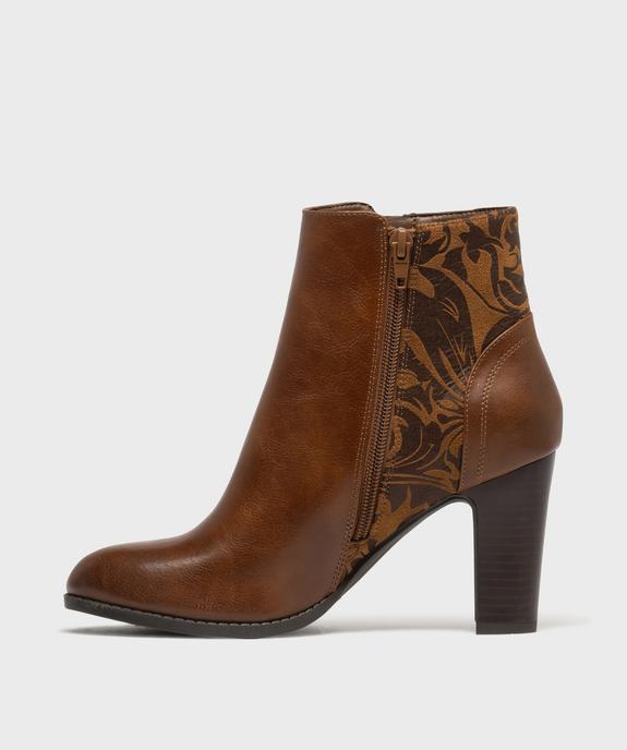 Bottines à talon avec zip décoratif femme - Emilia Rosa - EMILIA ROSA Bottines à talon avec zip décoratif femme - Emilia Rosa vue3 - EMILIA ROSA - GEMO