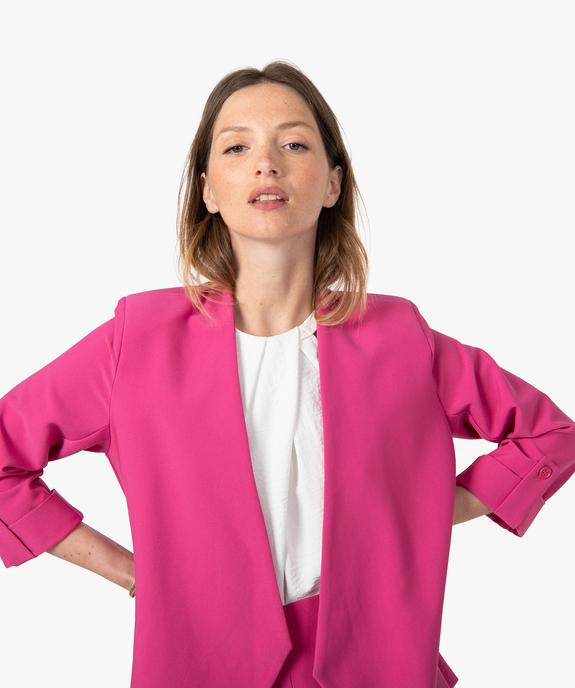 Veste femme avec manches retroussées vue2 - GEMO(FEMME PAP) - GEMO