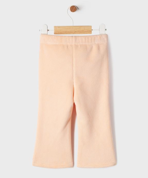 Pantalon en maille côtelée à doublure fourrure imitation bébé fille vue4 - GEMO(BEBE DEBT) - GEMO