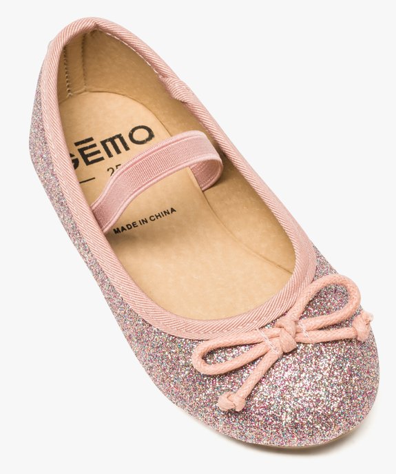 Ballerines fille pailletées avec bride élastique et nœud vue5 - LOVELY WINGS - GEMO