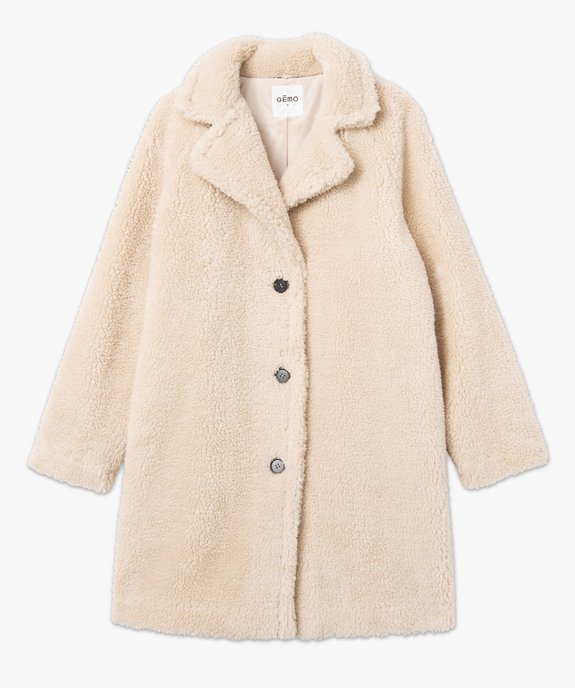 Manteau femme en sherpa fermeture boutons vue5 - GEMO(FEMME PAP) - GEMO