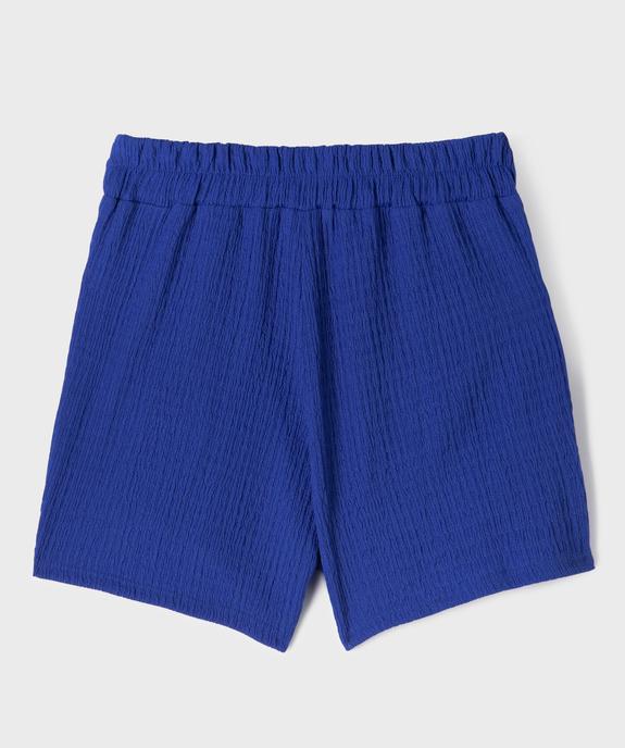 Jupe short en maille gaufrée fille vue5 - GEMO (ENFANT) - GEMO