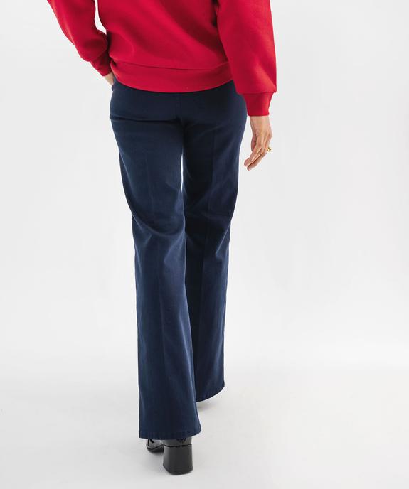 Pantalon à pont coupe flare femme - LuluCastagnette vue3 - LULUCASTAGNETTE - GEMO