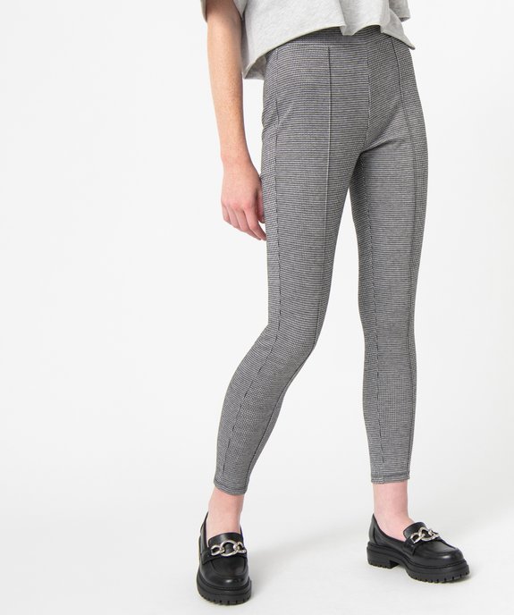 Legging femme à motif pied de poule vue1 - GEMO(FEMME PAP) - GEMO