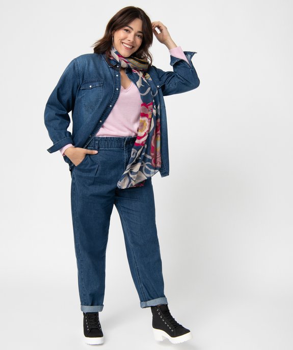Chemise femme grande taille en denim   vue5 - GEMO (G TAILLE) - GEMO