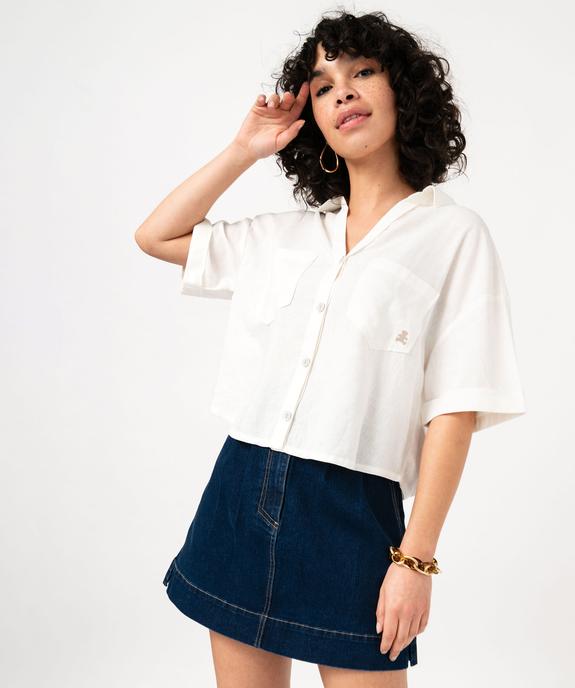 Chemise manches courtes ample et courte femme - LuluCastagnette vue2 - LULUCASTAGNETTE - GEMO