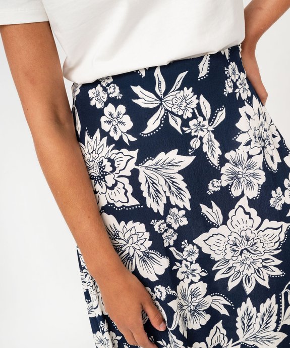 Jupe longue en viscose à motifs femme vue2 - GEMO(FEMME PAP) - GEMO