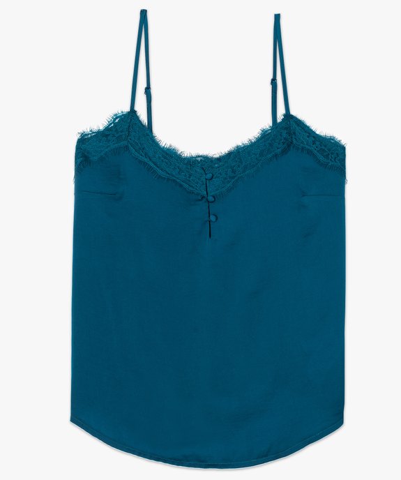 Caraco femme satiné avec finition dentelle et boutons vue4 - GEMO(FEMME PAP) - GEMO