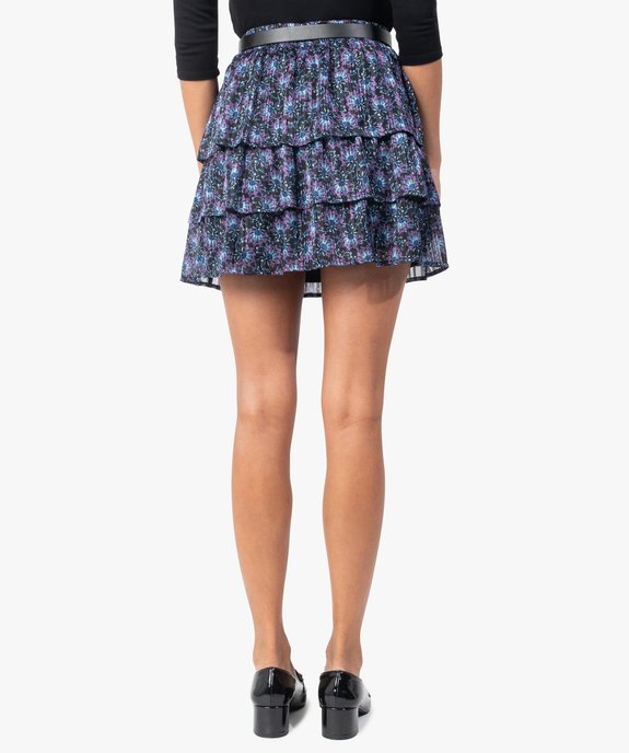 Jupe femme à volants à motif fleuris vue3 - GEMO(FEMME PAP) - GEMO