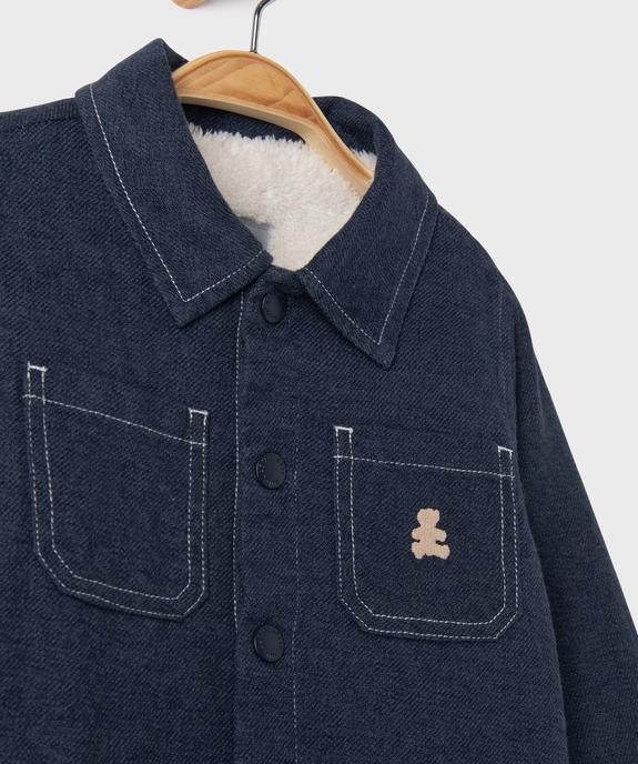 Chemise doublure sherpa avec boutons-pression bébé garçon - LuluCastagnette vue3 - LULUCASTAGNETTE - GEMO