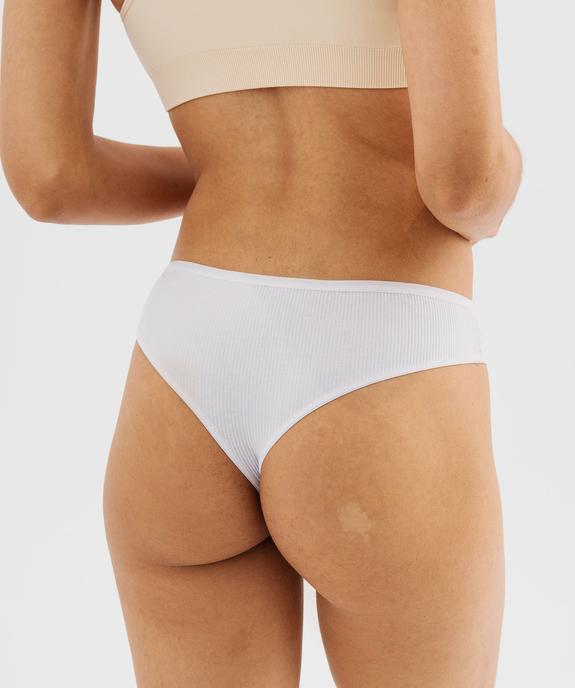 String en maille côtelée femme (lot de 2) vue2 - GEMO 4G FEMME - GEMO