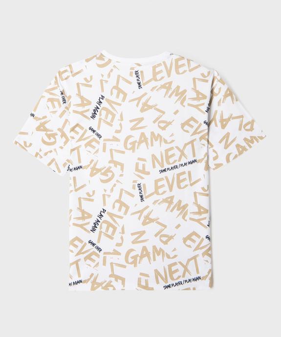 Tee-shirt manches courtes à motifs graffitis garçon vue3 - GEMO (JUNIOR) - GEMO