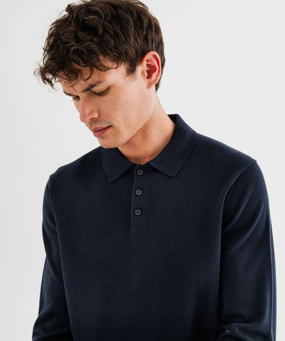 Pull fin avec col polo homme vue2 - GEMO (HOMME) - GEMO